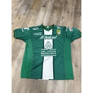 Mens Club Leon FC Telcel/Corona Green Mexico‎ Soccer Jersey One Size Used